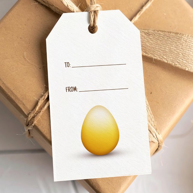 Étiquettes-cadeau Œuf de Pâques doré (Créateur téléchargé)