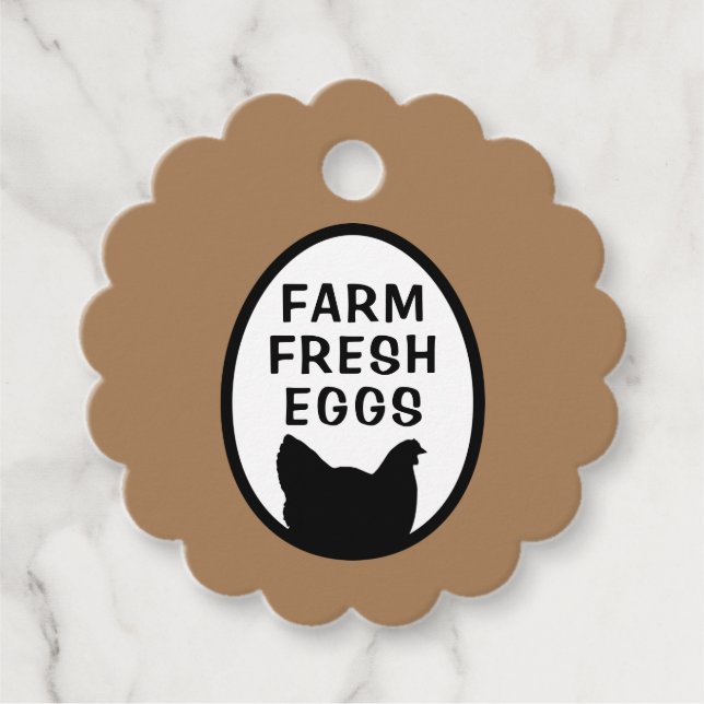 Étiquettes Cadeau Oeufs frais de ferme (Devant)