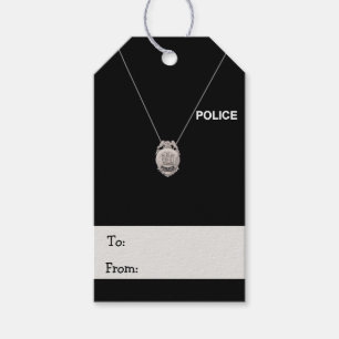 Étiquettes-cadeau Officier de police