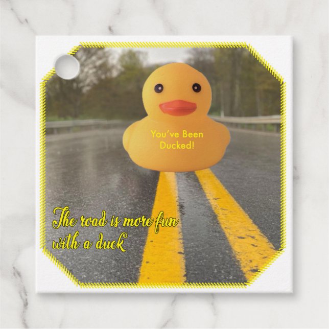 Étiquettes Cadeau Offrez un Ducky avec cette étiquette. Tu as été fo (Devant)