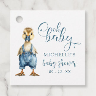 Étiquettes Cadeau Oh Baby Blue Jean Baby Denim Baby Shower