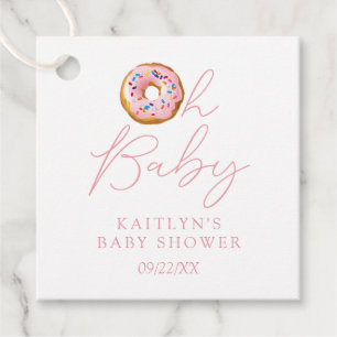Étiquettes Cadeau Oh Baby Donut Sprinkle Girls Baby shower