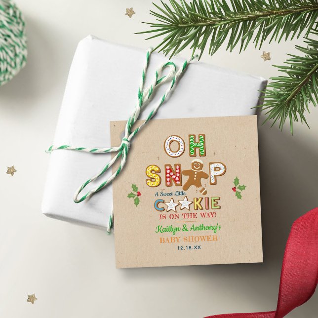 Étiquettes Cadeau Oh ! Baby shower de biscuits en pain d'épices (Créateur téléchargé)