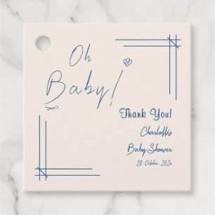 Étiquettes Cadeau Oh Bébé! Débardeur de bébé minimaliste genre neutr