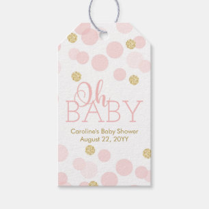 Étiquettes-cadeau Oh Bébé Rose Gold Confetti Merci