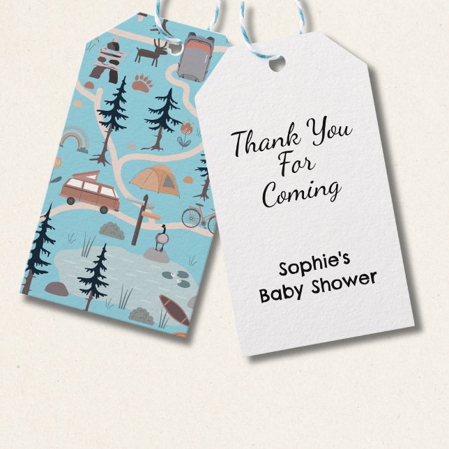 Étiquettes-cadeau Oh Boy, Adventure Awaits, Blue (Créateur téléchargé)