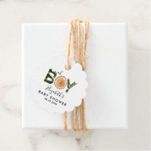 Étiquettes Cadeau Oh Boy Woodland Baby shower Merci