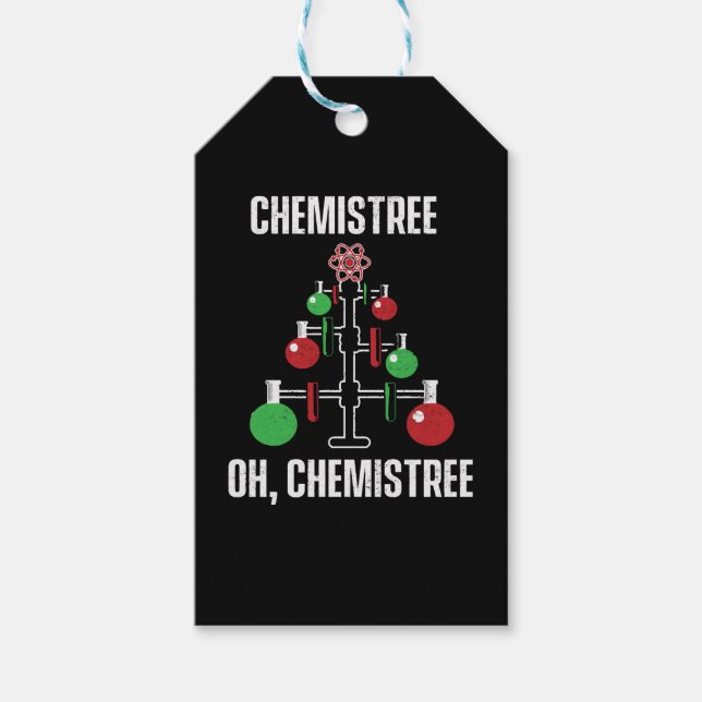Étiquettes-cadeau Oh Chemist Tree Chemistree Pun Science (Devant)