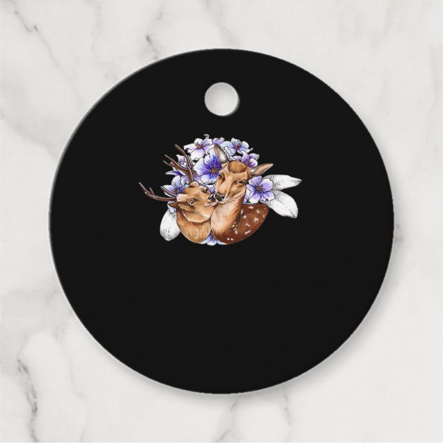 Étiquettes Cadeau Oh Deer Clean Minimal Style (Devant)