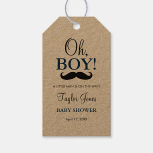 Étiquettes-cadeau Oh garçon Mustache Baby shower Favoriser le cadeau