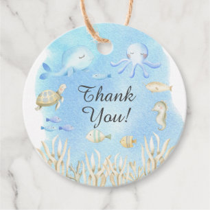 Étiquettes Cadeau Oh Garçon Under the Sea Baby shower Favor étiquett