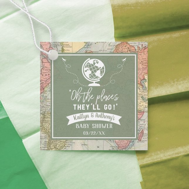 Étiquettes Cadeau "Oh Les Endroits Où Ils Vont Aller !" Baby shower  (Créateur téléchargé)