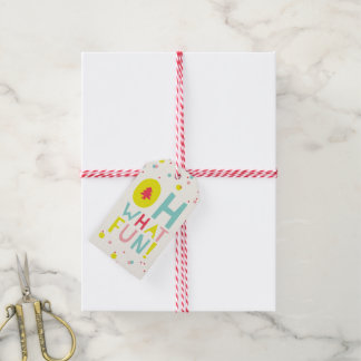 Étiquettes-cadeau Oh Quel Amusant sapin de Noël Points Confetti colo