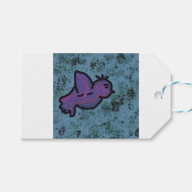 Étiquettes-cadeau Oiseau (Devant (Horizontal))