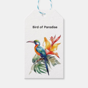 Étiquettes-cadeau Oiseau de Paradis, personnalisable