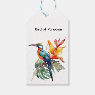 Étiquettes-cadeau Oiseau de Paradis, personnalisable