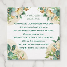 Old Irish Blessing on Gold Dust and Roses