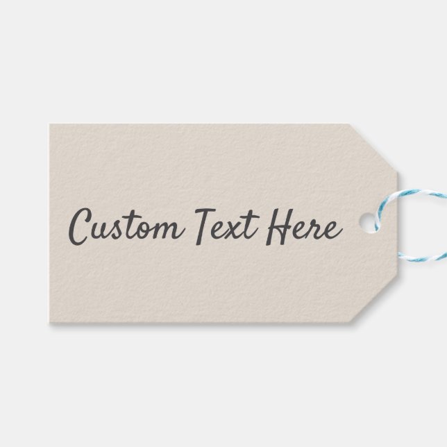 Étiquettes-cadeau Ombre naturelle en ivoire massif (Devant (Horizontal))