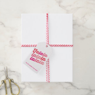 Étiquettes-cadeau Ombre Pink Falalalala Bold Script moderne