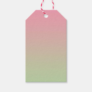 Étiquettes-cadeau Ombre rose et vert