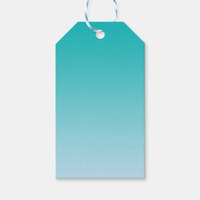 Étiquettes-cadeau Ombre turquoise (Devant)