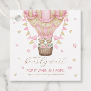 Étiquettes Cadeau On Peut à peine Attendre Jumeaux Fille Pop It Quan