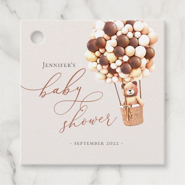 Étiquettes Cadeau On Peut Attendre ! Balises baby shower Favoriser (Devant)