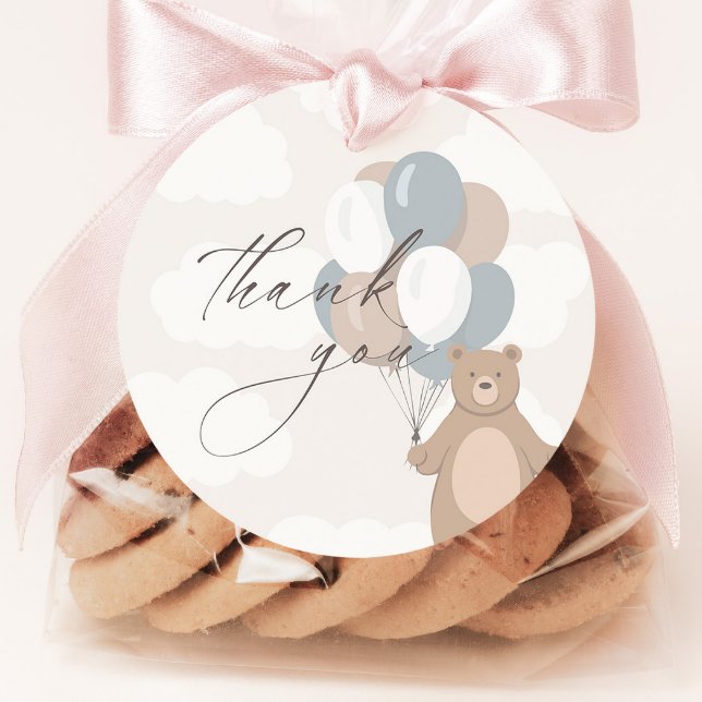 Étiquettes Cadeau On Peut Attendre | Garçon bleu neutre (Créateur téléchargé)