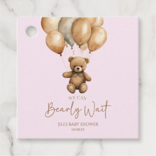 Étiquettes Cadeau On Peut Attendre Le Baby shower De L'Ours Teddy Bo