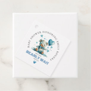 Étiquettes Cadeau On Peut Attendre L'Ours Bleu Teddy