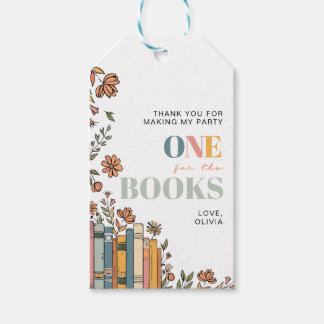 Étiquettes-cadeau One For The Books Birthday Thank You Favor Tag