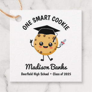 Étiquettes Cadeau "One Smart Cookie" Jote Funny Graduation Dessert