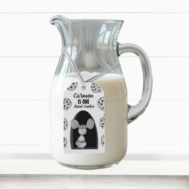 Étiquettes-cadeau One Sweet Cookie Mouse First Birthday (Créateur téléchargé)