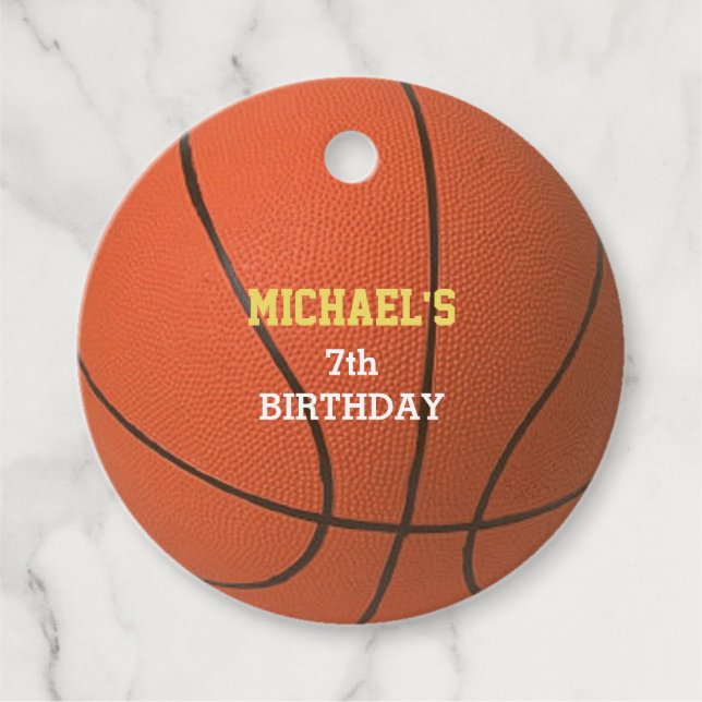 Étiquettes Cadeau Or de basket (Devant)