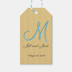 Étiquettes-cadeau Or incorporé 3d Monogramme