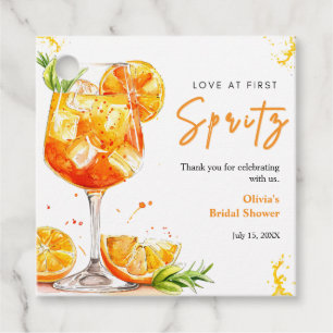 Étiquettes Cadeau Orange Cocktail Amour au Premier Spritz Enterremen