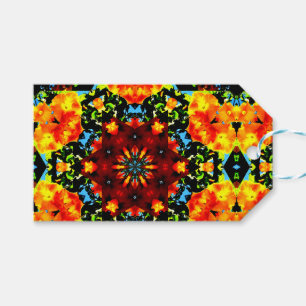 Étiquettes-cadeau Orange Florale