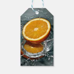Étiquettes-cadeau orange juteuse positive pour l'humeur vitaminée