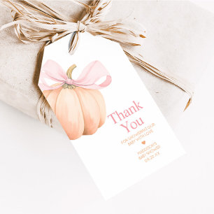 Étiquettes-cadeau Orange Little Citrouille Baby shower Favoriser Tag