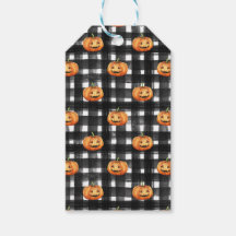 ORANGE MERCI AUX CITROUILLES BLACK WHITE PLAID