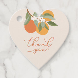Étiquettes Cadeau Oranges Baby shower d'illustration d'agrumes botan