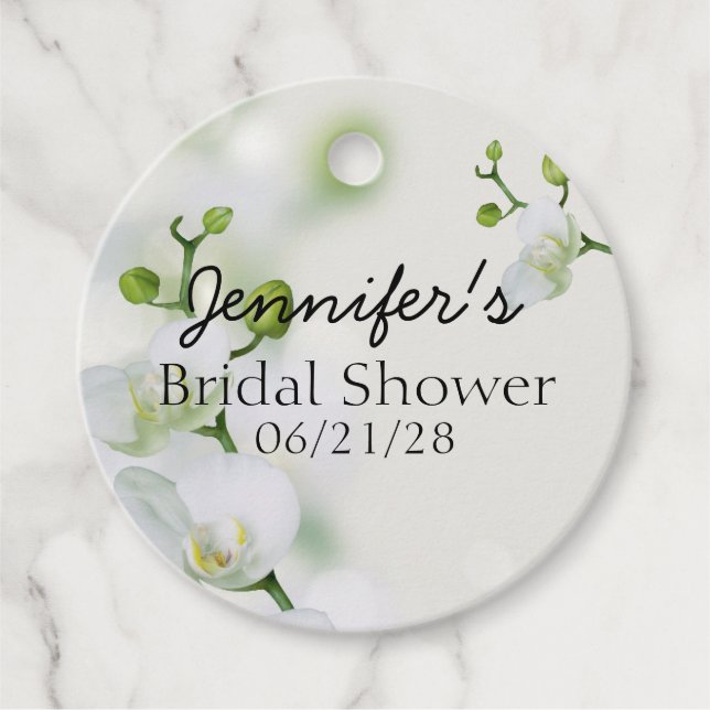 Étiquettes Cadeau Orchidée douce et élégante (Devant)