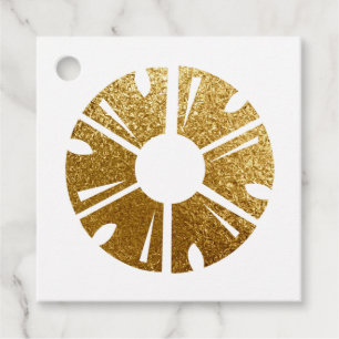 Étiquettes Cadeau Organisateur d'événement Ananas en feuille d'or Fa