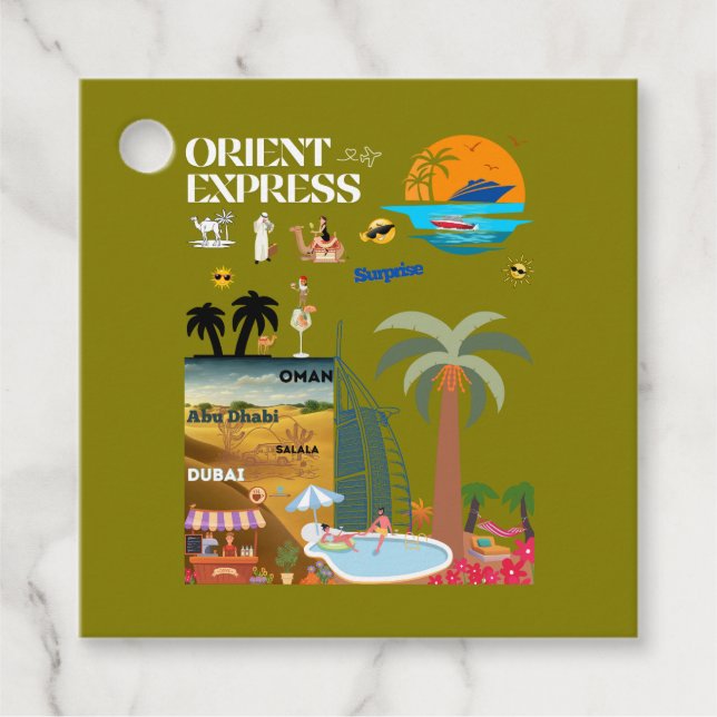 ÉTIQUETTES CADEAU ORIENT EXPRESS  ÉTIQUETTE-CADEAU (Devant)