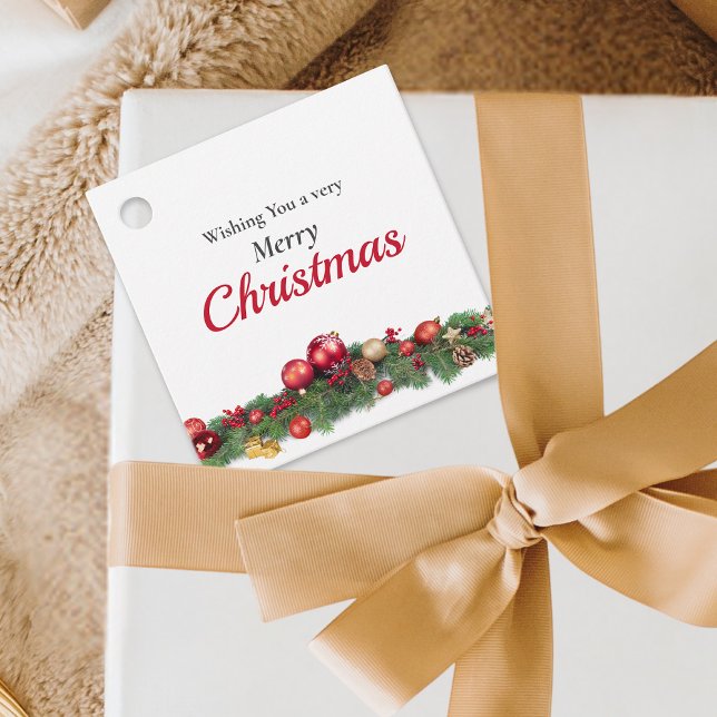 Étiquettes Cadeau Ornements Lumineux Modernes À Partir De Noël (Créateur téléchargé)