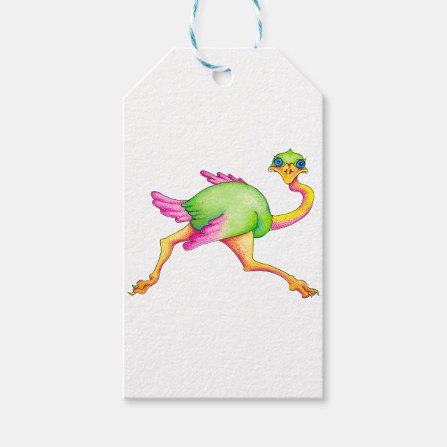 Étiquettes-cadeau Ostrich rare (Devant)