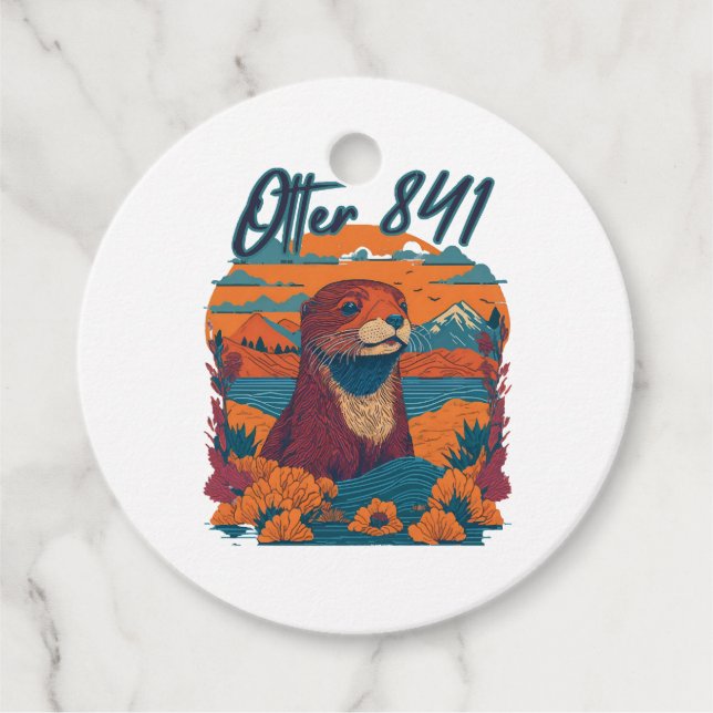 Étiquettes Cadeau Otter 841 Otter My Way California Sea Otte (Devant)