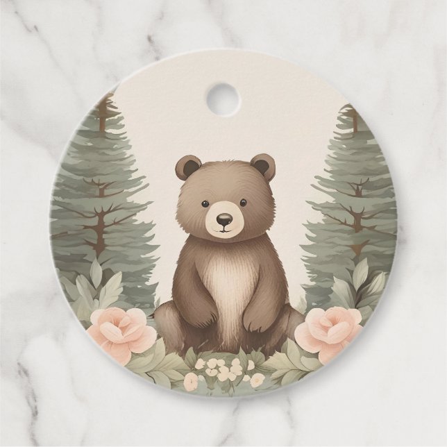 Étiquettes Cadeau Ours forestier (Devant)
