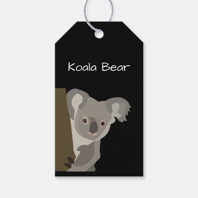 Étiquettes-cadeau Ours Koala personnalisé (Devant)