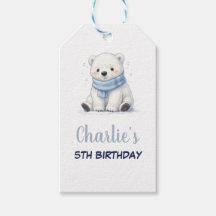 Ours polaire à l'aquarelle en écharpe pour un anni